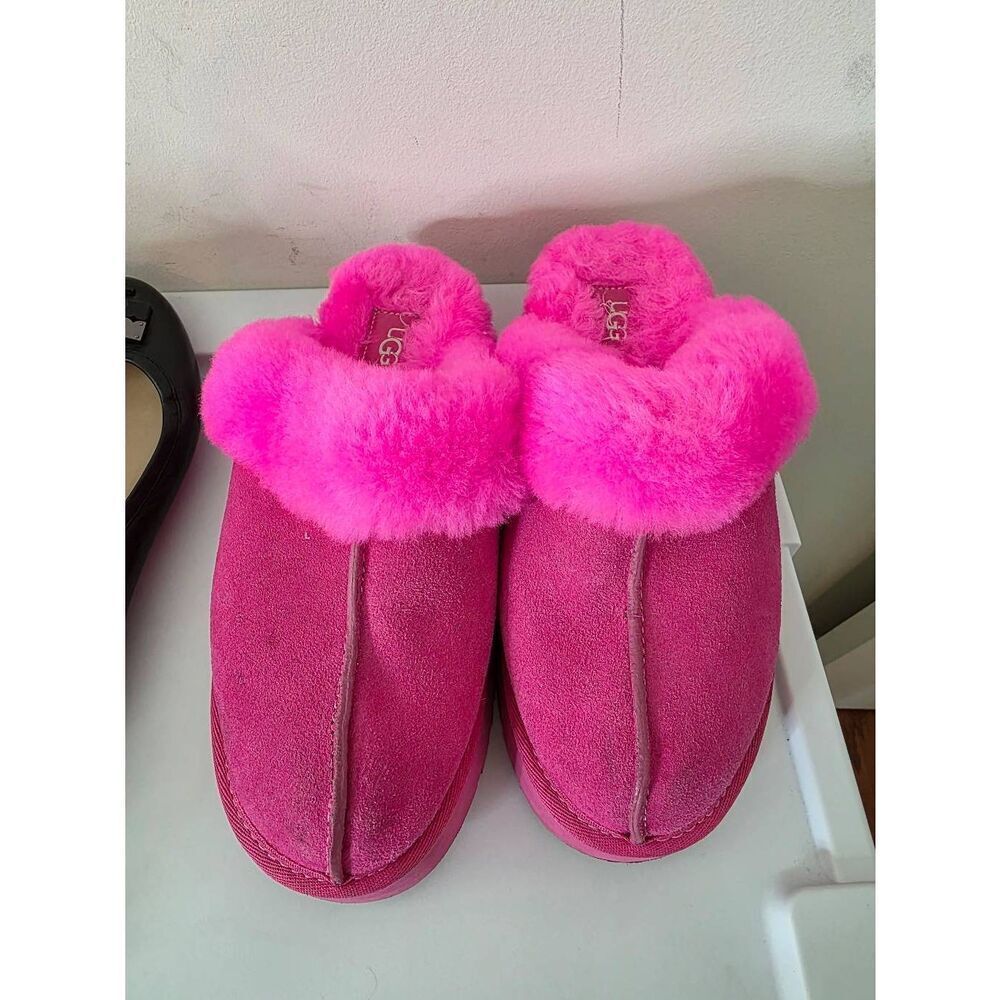 UGG PINK Disquette Slippers 7